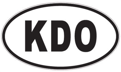 KDO - 3 Letter Initials Oval Sticker