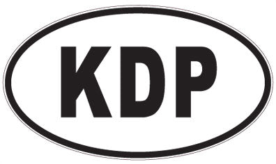 KDP - 3 Letter Initials Oval Magnet