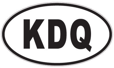 KDQ - 3 Letter Initials Oval Sticker