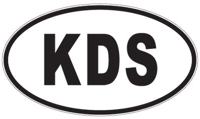 KDS - 3 Letter Initials Oval Sticker