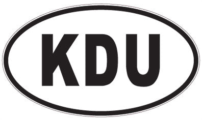 KDU - 3 Letter Initials Oval Sticker