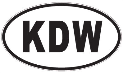 KDW - 3 Letter Initials Oval Magnet