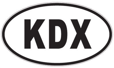 KDX - 3 Letter Initials Oval Sticker