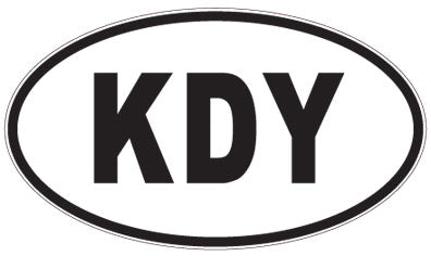 KDY - 3 Letter Initials Oval Magnet