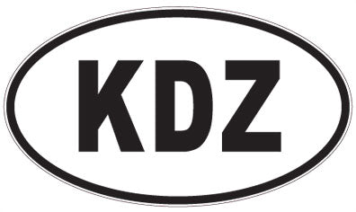 KDZ - 3 Letter Initials Oval Magnet