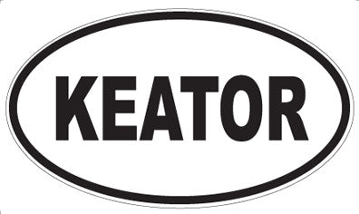 KEATOR - Oval Sticker