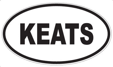 KEATS - Oval Sticker