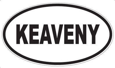 KEAVENY - Oval Sticker