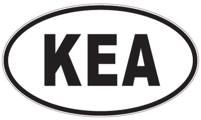 KEA - 3 Letter Initials Oval Magnet