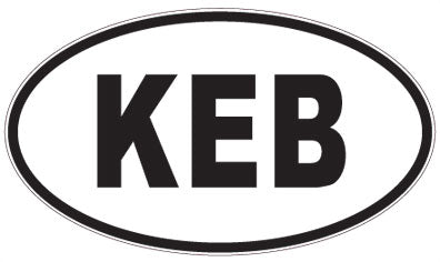 KEB - 3 Letter Initials Oval Sticker