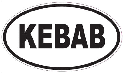 KEBAB - Oval Sticker