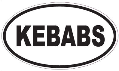 KEBABS - Oval Sticker