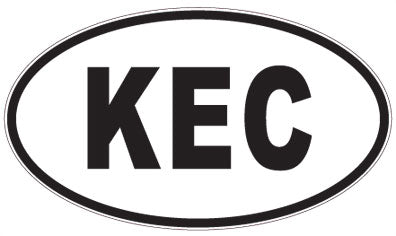 KEC - 3 Letter Initials Oval Sticker