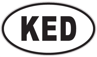 KED - 3 Letter Initials Oval Magnet