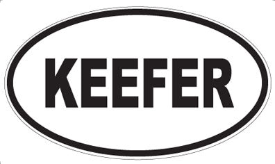 KEEFER - Oval Sticker