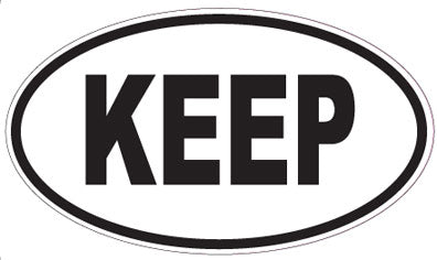 KEEP - Oval Sticker