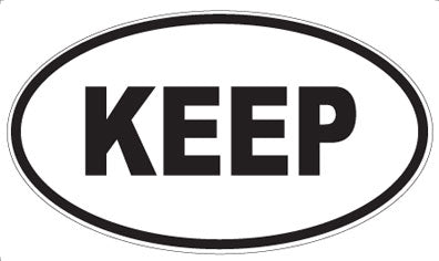 KEEP - Oval Magnet