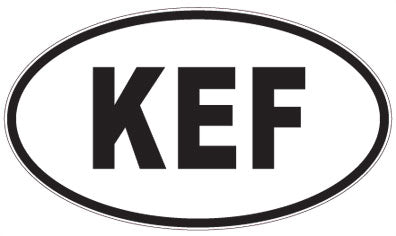 KEF - 3 Letter Initials Oval Magnet
