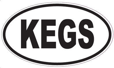 KEGS - Oval Sticker