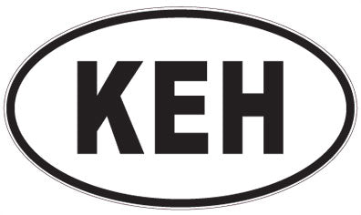 KEH - 3 Letter Initials Oval Magnet