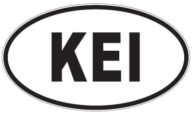 KEI - 3 Letter Initials Oval Magnet