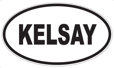 KELSAY - Oval Magnet