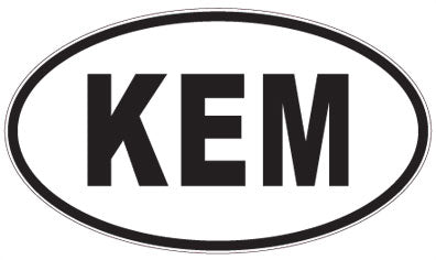 KEM - 3 Letter Initials Oval Magnet