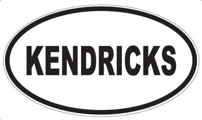KENDRICKS - Oval Magnet
