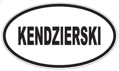 KENDZIERSKI - Oval Magnet