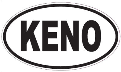 KENO - Oval Sticker