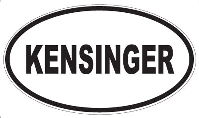KENSINGER - Oval Magnet