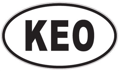 KEO - 3 Letter Initials Oval Magnet