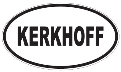 KERKHOFF - Oval Magnet