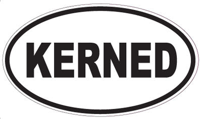 KERNED - Oval Sticker
