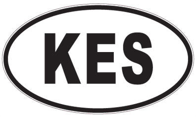 KES - 3 Letter Initials Oval Magnet