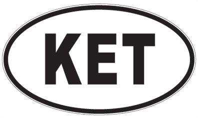 KET - 3 Letter Initials Oval Sticker