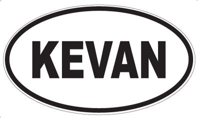 KEVAN - Oval Magnet