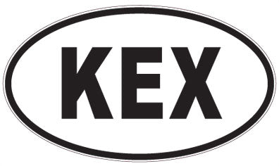 KEX - 3 Letter Initials Oval Sticker