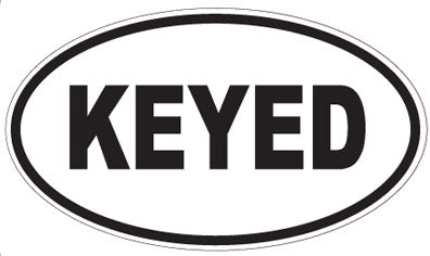 KEYED - Oval Sticker