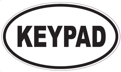 KEYPAD - Oval Sticker