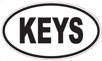 KEYS - Oval Sticker