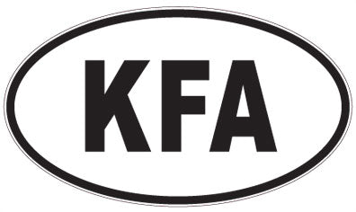 KFA - 3 Letter Initials Oval Magnet
