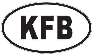 KFB - 3 Letter Initials Oval Sticker
