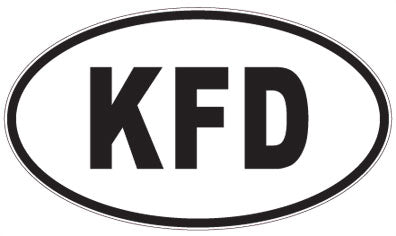 KFD - 3 Letter Initials Oval Magnet