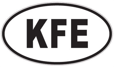 KFE - 3 Letter Initials Oval Magnet