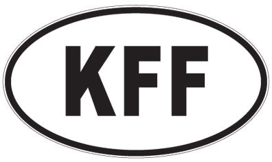KFF - 3 Letter Initials Oval Magnet