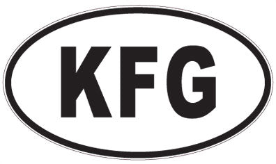 KFG - 3 Letter Initials Oval Magnet