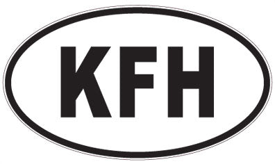KFH - 3 Letter Initials Oval Magnet