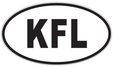KFL - 3 Letter Initials Oval Magnet