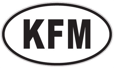 KFM - 3 Letter Initials Oval Magnet
